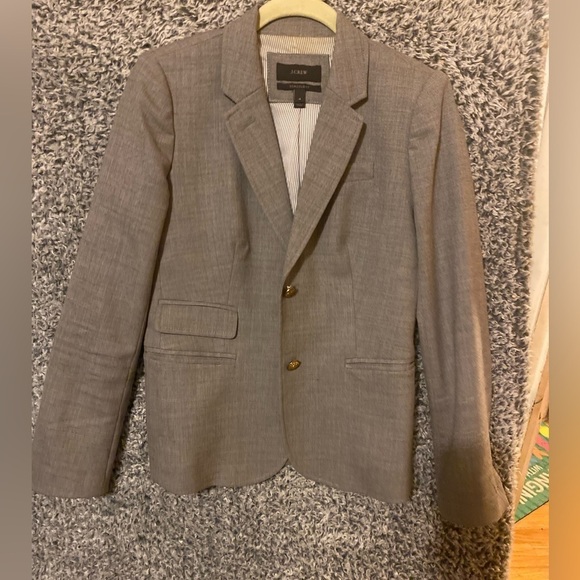 J CREW schoolboy blazer jacket gold buttons pockets preppy college navy Gray - Picture 7 of 14